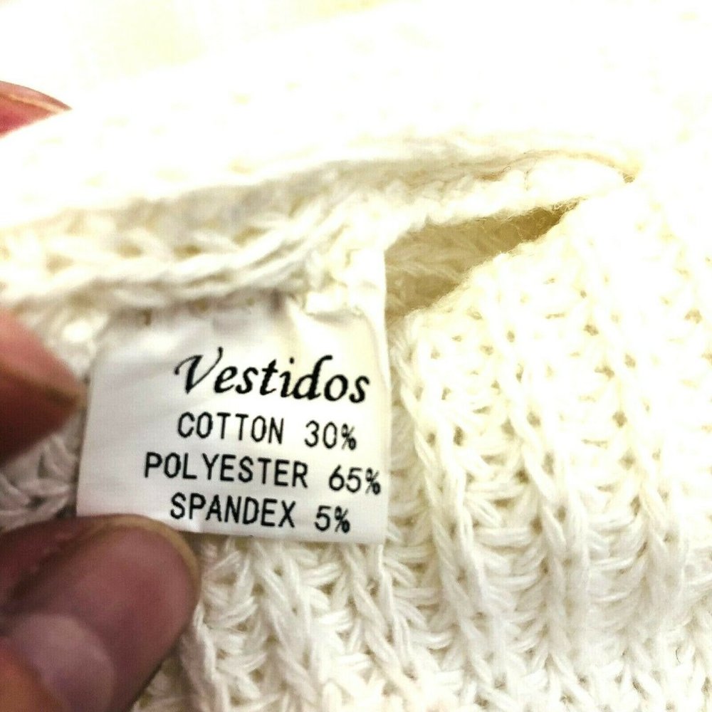 Vestidos Women's Sweater Turtleneck, Ivory Puff Long Sleeves Size Large NWOT - Picture 6 of 8